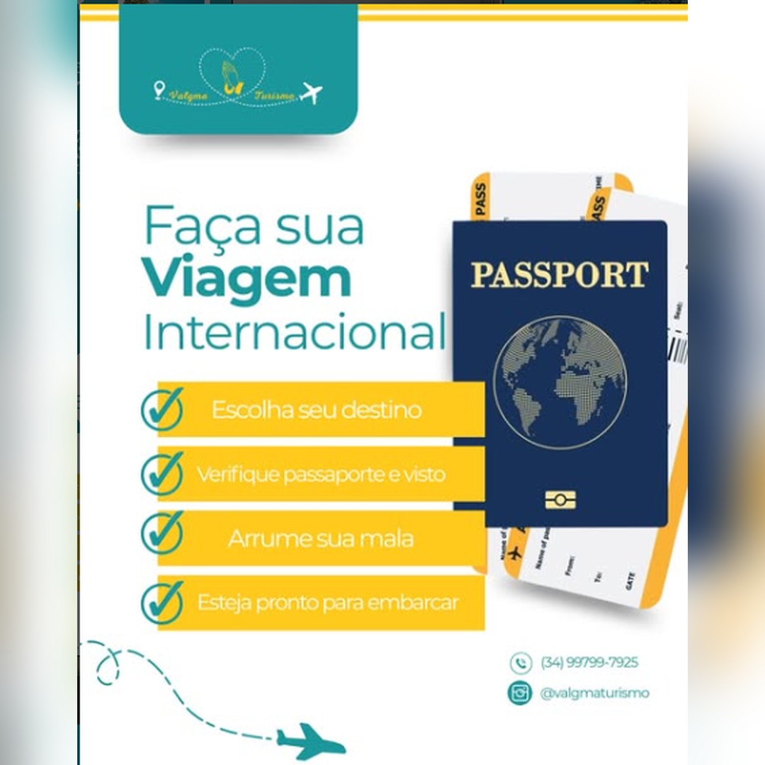 Post da Valgma Turismo sobre viagens internacionais